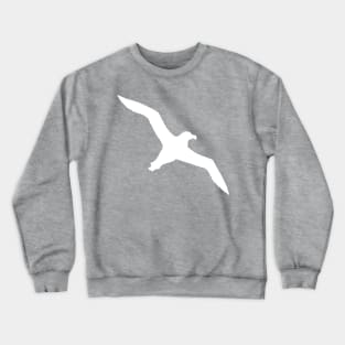 The Albatross That Observes The Ocean Seabird Silhouette Crewneck Sweatshirt